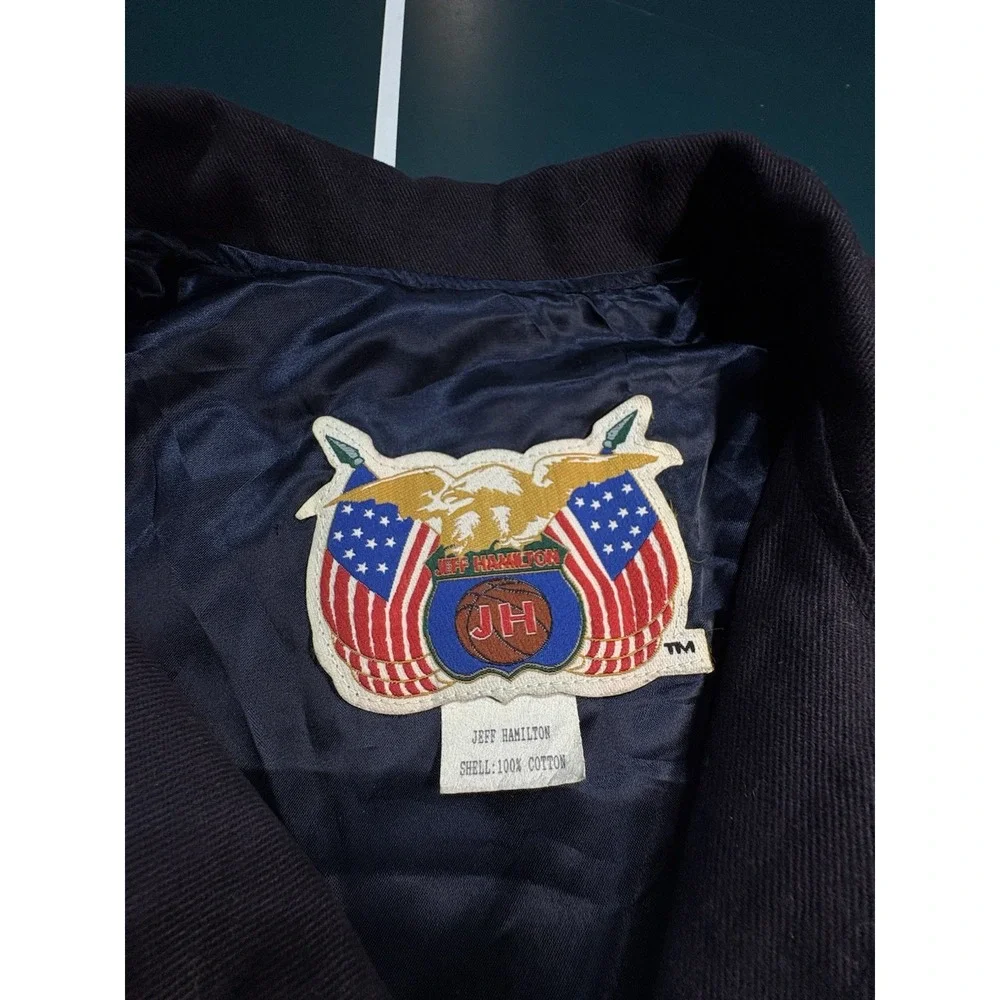 Vintage 1992‎ Jeff Hamilton USA Basketball Dream Team Bomber Jacket Large Rare